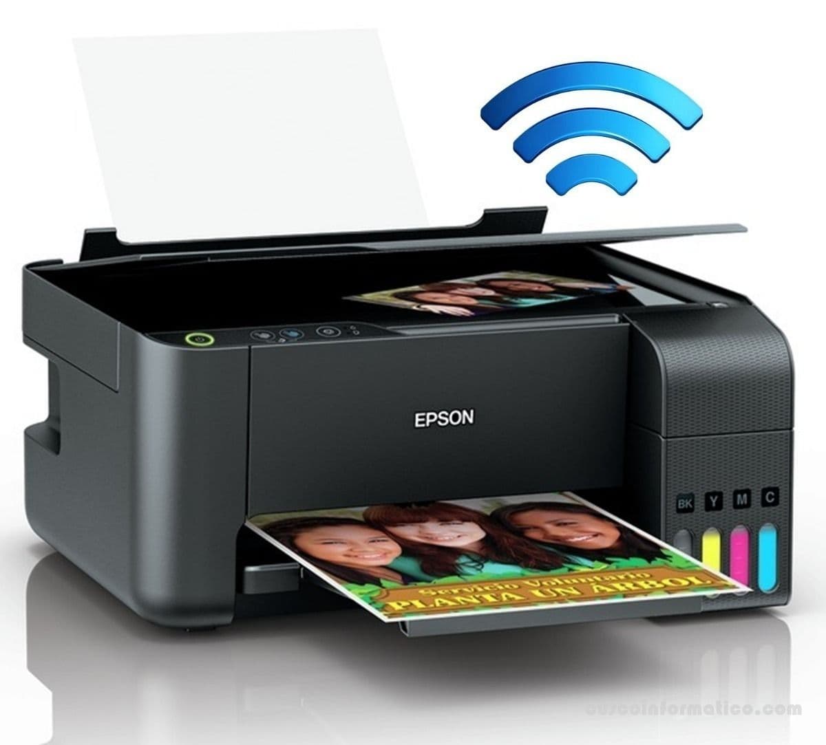 Multifuncional de tinta Epson EcoTank L3150, imprime/escanea/copia, Wi-Fi / USB - 1