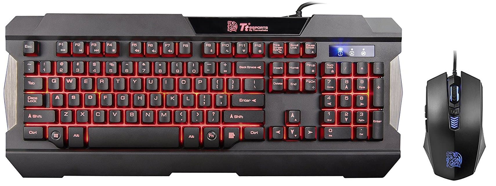 Gaming Commander Combo Thermaltake (Multi iluminación) Keyboard + Mouse, USB. - 1