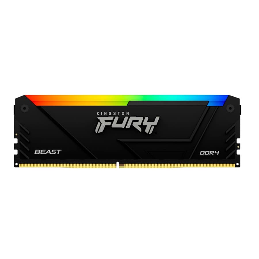 Memoria Kingston Fury Beast RGB BLACK, 16GB DDR4 3200 MT/s, PC4-25600, CL16, 1.35V. - 1