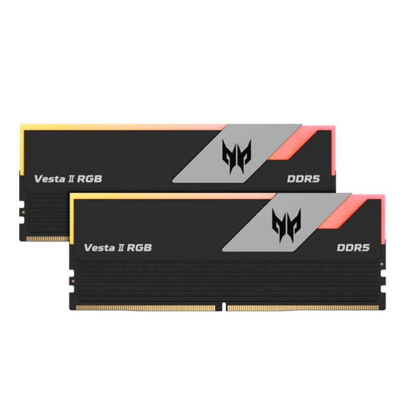 Memoria U-DIMM Predator Vesta II RGB, 32GB (2x16GB) DDR5-6000MHz, PC5-48000, CL32, 1.35V. - 1