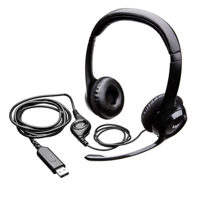 Auriculares Estereo (On-Ear) con microfono Logitech H390, Interfaz USB-A, Color negro - 3