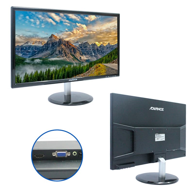 Monitor Advance ADV-215TN4, 21.5" Led, 1920x1080, HDMI / VGA / Audio. - 1