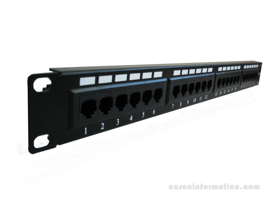 Patch Panel SATRA 24 puertos RJ45, CAT 6 - 2