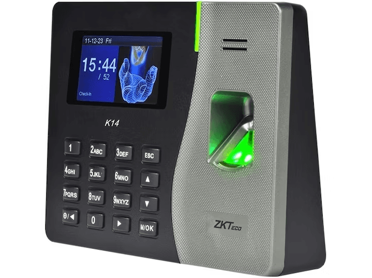 ZK-Teco K14 PRO – CONTROL DE ASISTENCA IP MEDIANTE HUELLA DIGITAL Y TARJETA ID - 1