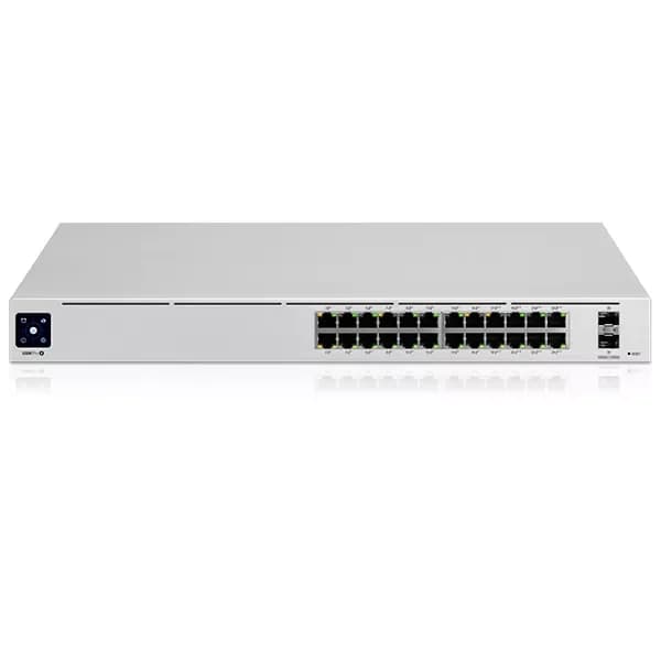 Switch Ubiquiti uniFi USW-24, capa 2 de 24 puertos 10/100/1000 Mbps, 2 puertos 1G SFP - 2