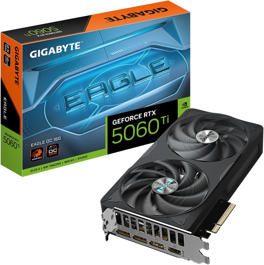 Tarjeta de video GIGABYTE GeForce RTX 5060 Ti EAGLE OC 16G, 16 GB GDDR7, PCIe 5.0