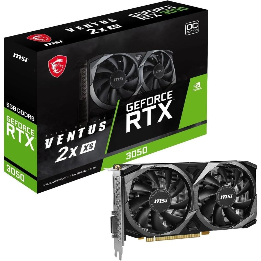 Tarjeta de video MSI GeForce RTX 3050 VENTUS 2X XS 8G OC, 8GB GDDR6, PCIe Gen 4.0 x8
