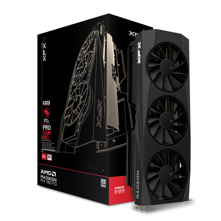 Tarjeta de video XFX QuickSilver AMD Radeon RX 9070 OC Gaming Edit, 16 GB GDDR6, PCI-e 5.0