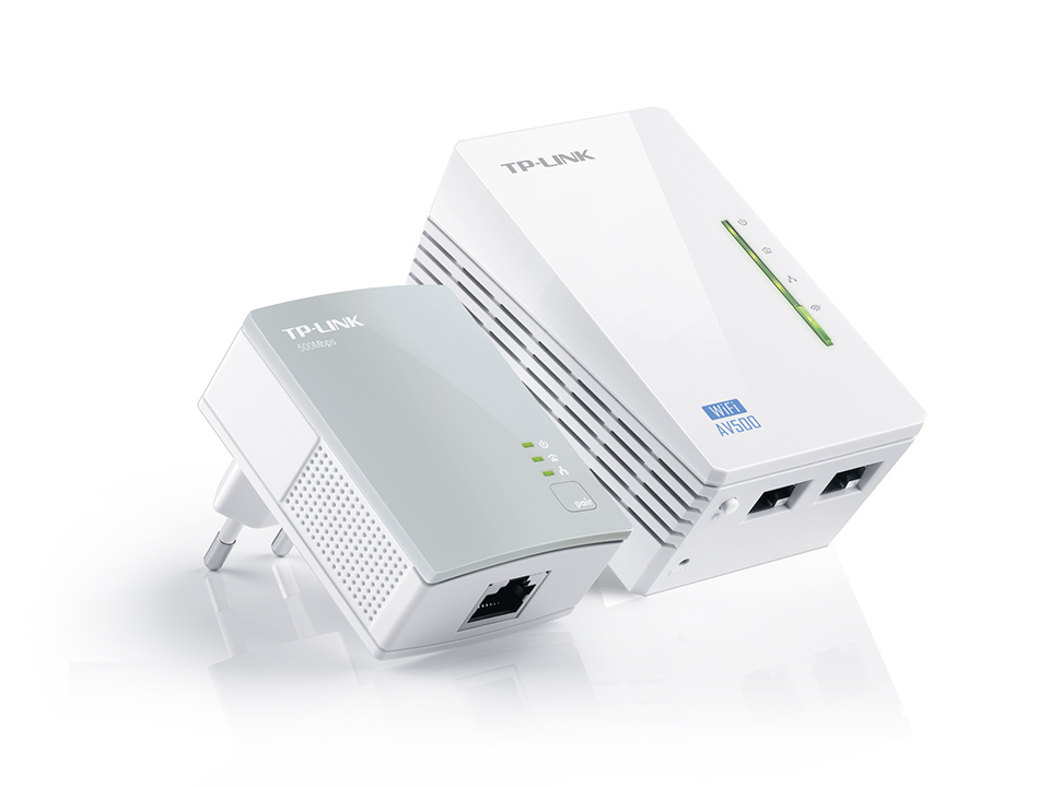 Kit Extensor Powerline WiFi AV500, 300 Mbps, Dual Band, 802.11a/b/g/n/