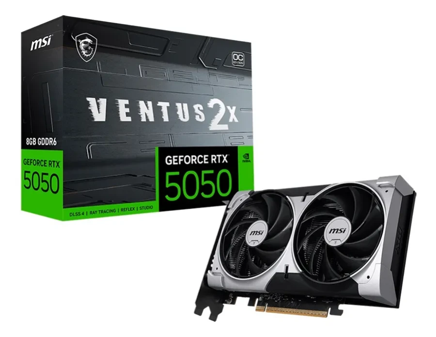 Tarjeta de video MSI GeForce RTX 5050 8G VENTUS 2X OC, 8 GB GDDR6, PCIe 5.0