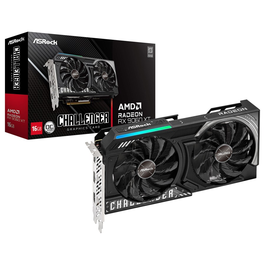 Tarjeta de video ASROCK AMD Radeon RX 9060 XT Challenger 16GB OC, 16 GB GDDR6, PCI-E 5.0
