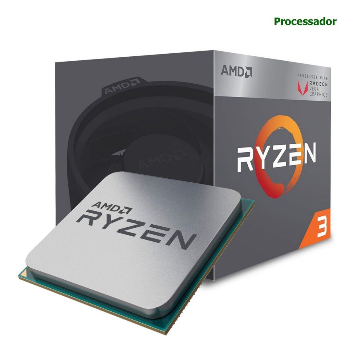 Procesador AMD Ryzen 3 3200G, 3.60GHz, 4MB L3, 4 Core, AM4, 14nm, 65W