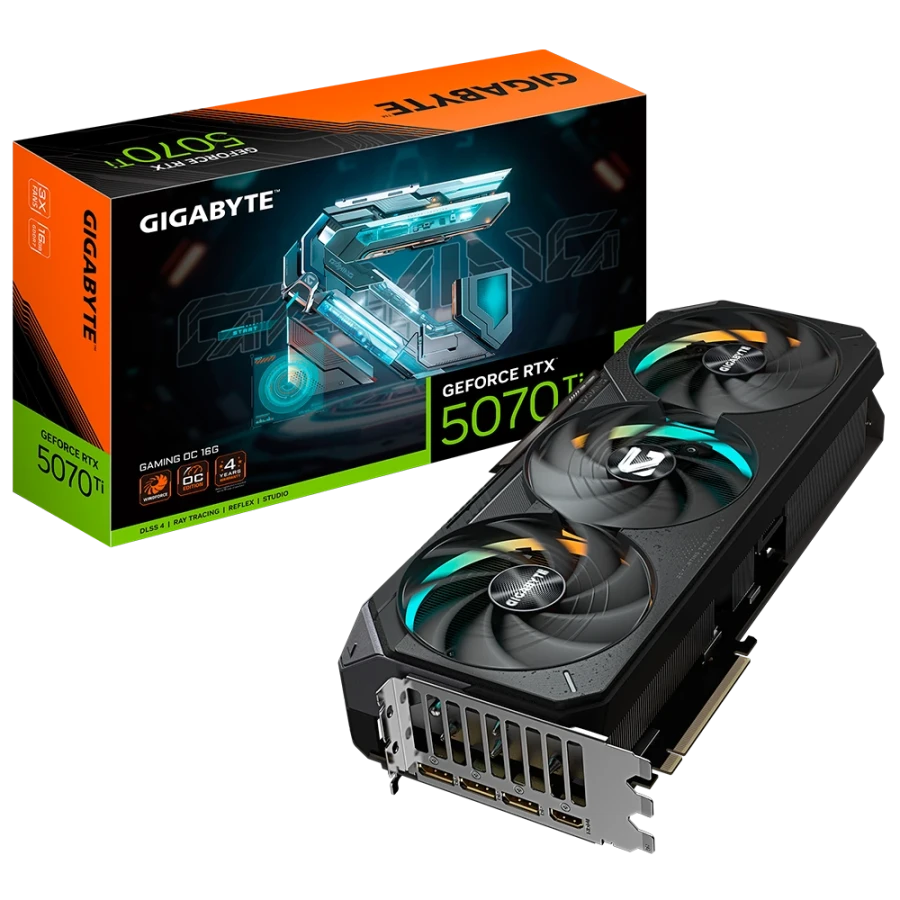 Tarjeta de video GIGABYTE GeForce RTX 5070 Ti GAMING OC 16G, 16 GB GDDR7, PCIe Gen 5.0