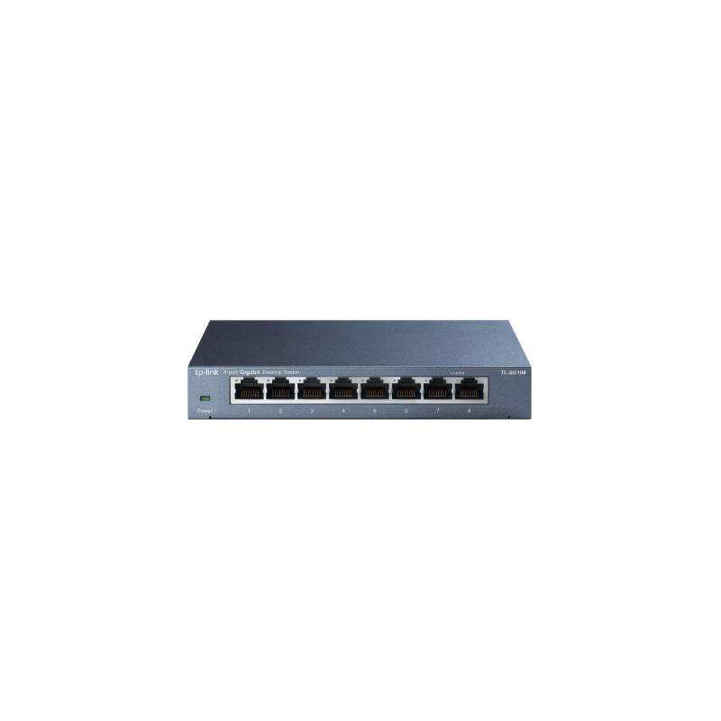 Switch Tp-Link TL-SG1008 de 8 Puertos Gigabit Case Metálico