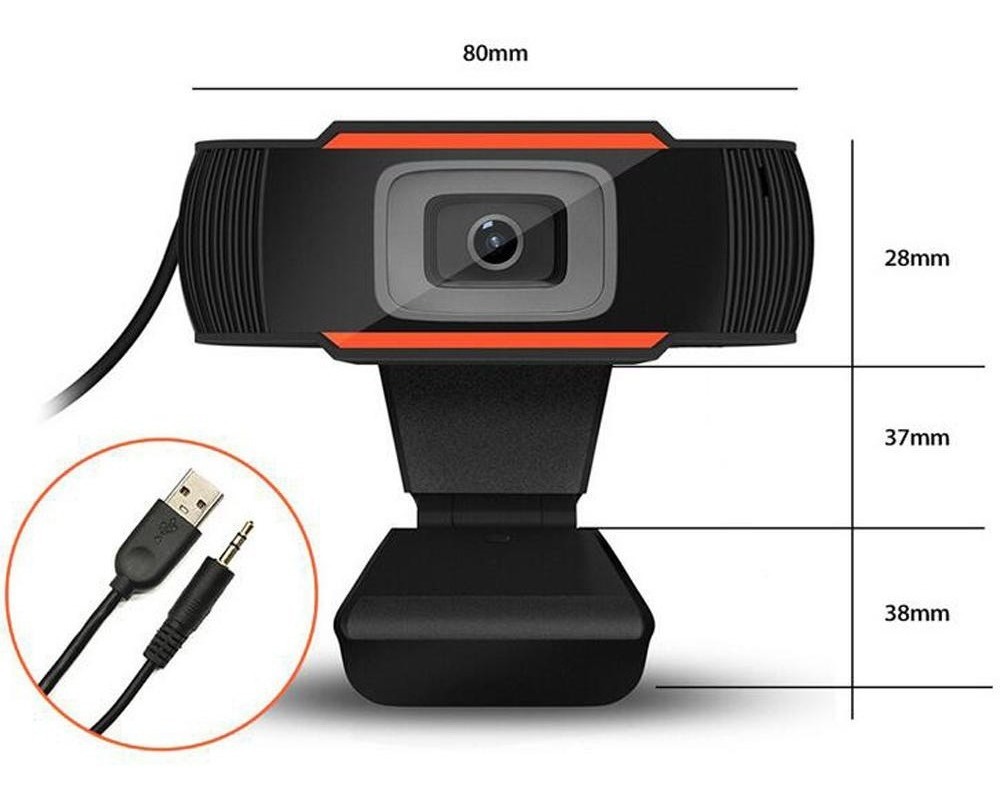 Cámara Web Webcam Hd 720p Usb Micrófono Streaming Zoom Teams