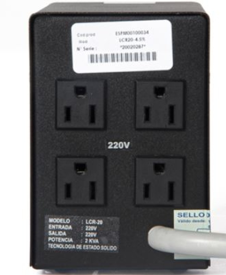 ESTABILIZADOR MONOFÁSICO 2KVA, 220/220V +/- 4,5%, ENTRADA 180-250VAC - L