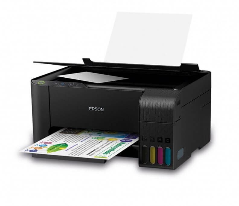 Impresora Multifuncional Epson L3210, imprime escanea, copia, conexión USB, sistema de tinta continua
