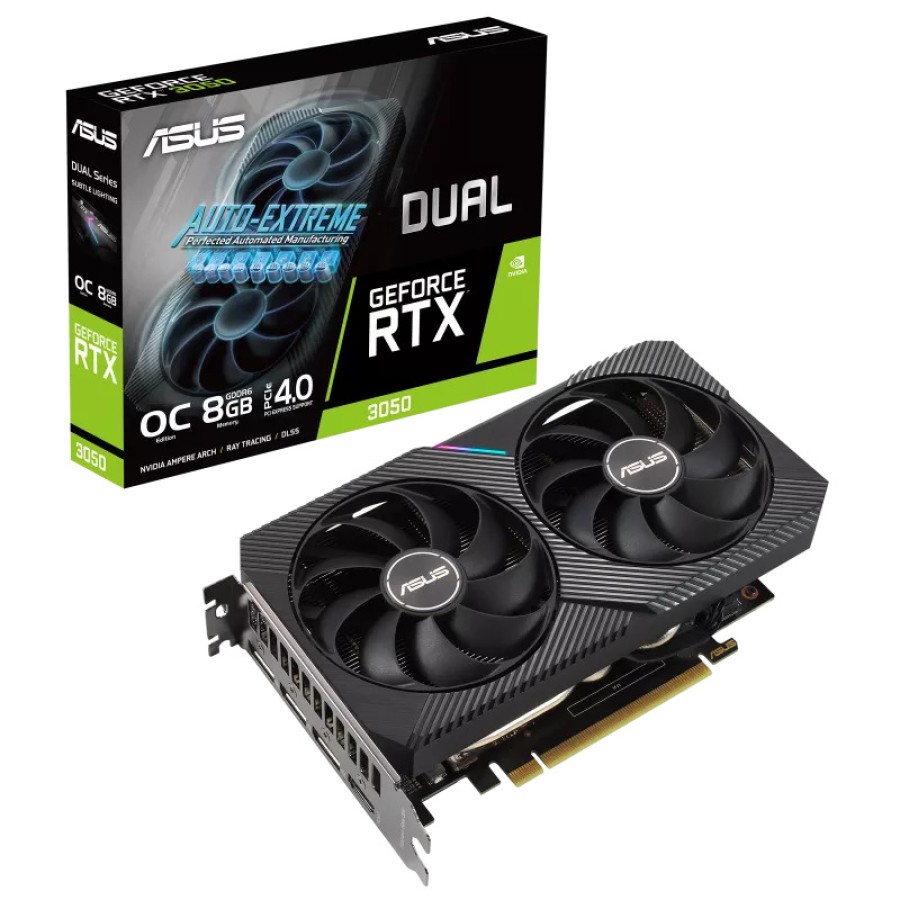ASUS Tarjeta de video ASUS Dual GeForce RTX 3050 V2 OC Edition 8GB GDDR6, PCIe 4.0