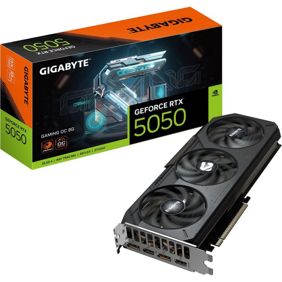 Tarjeta de video GIGABYTE GeForce RTX 5050 GAMING OC 8G, 8 GB GDDR6, PCIe Gen 5.0