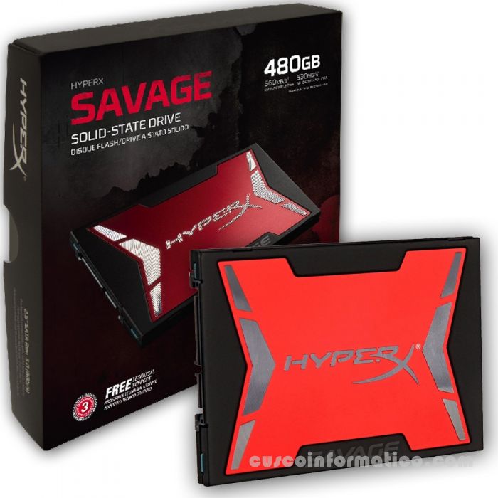 Disco de estado solido Kingston HyperX Savage 480GB