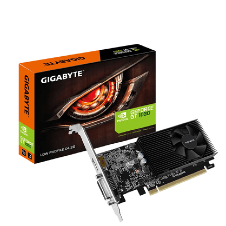 Tarjeta de video Gigabyte Nvidia GeForce GT 1030, 2GB DDR4 64-bit, Low ProFile.