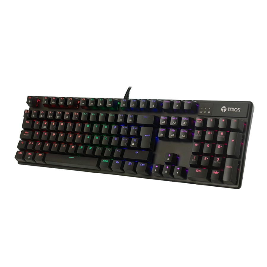 teclado-mecanico-teros-te-4068g-–-interruptor-azul-retroiluminacion-rainbow-usb-2-0-español-negro