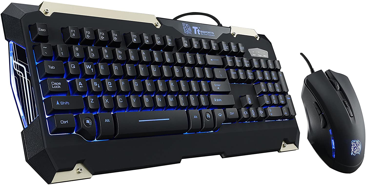 Gaming Commander Combo Thermaltake (Multi iluminación) Keyboard + Mouse, USB.