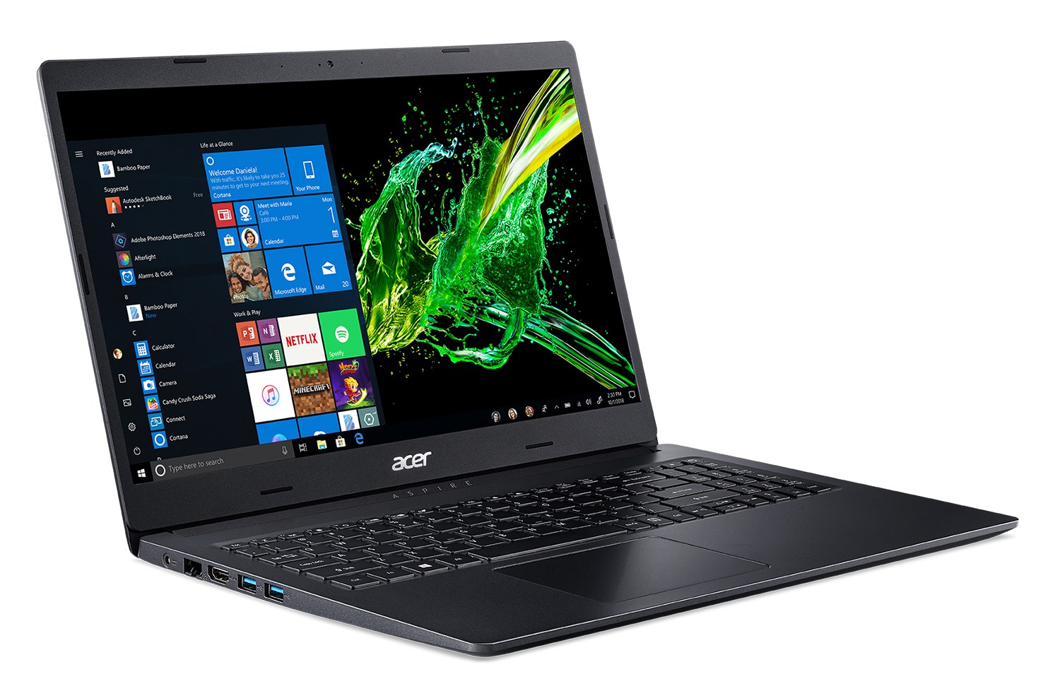 Laptop Acer aspire A315-56-3220 Pantalla 15.6", Intel Core I3-10ma gen. Memoria Ram 4GB, Disco Duro  1TB.