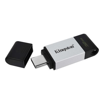 Memoria Flash USB Kingston DataTraveler 80, 32GB, USB-C 3.2 Gen1, presentación en colgador