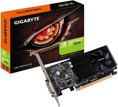 Tarjeta de video Gigabyte Nvidia GeForce GT1030, 2GB DDR5 64bit, HDMI, DVI-D, low profile
