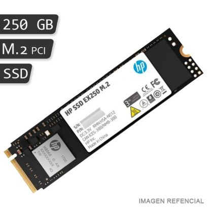 Disco de estado solido HP 250GB M.2, interfaz PCI-e NVMe, velocidad 2100MB/s, 1300MB/s
