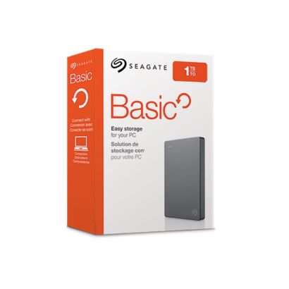 Disco duro externo Seagate Basic, 1TB, formato 2.5", conexión USB 3.0